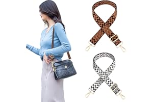 GOPAW Réglable Bandouliere pour Sac 3,8 cm de Large Sangle Sac Bandouliere, 2 Pièces 78-143cm Très Long Réglable Sangles pour À Main Crossbody Bag