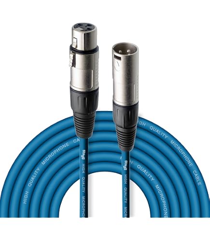 Cavo XLR Femmina A Jack 1/4" Tiger Bronze 6m - Cavo Microfono/strumento Schermato, Connettori Saldati, Per Studio E Palco