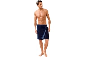 Morgenstern Kilt męski do sauny, ręcznik do sauny, welur frotte, guziki, krótki, morski, jeden rozmiar
