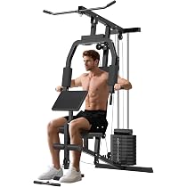 Station De Musculation Multifonction HOMCOM - 12 Poids Inclus, Parfaite Pour Le Sport à Domicile