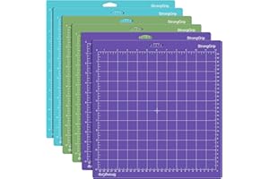 SIMDAO 6Pcs Cutting Mat for Cricut, 12”X12” Standardgrip, Lightgrip, Stronggrip Mat, Non-Slip&Durable Replacement Cutting Mat Compatible with Cricut Maker/Explore Air 2/Air/One