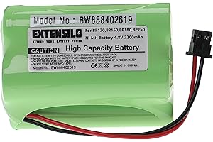 EXTENSILO Batería Compatible con Uniden BP-120, BP150, BP1600, BP180, BP-180, BP250, BP-250 Radio (2200 mAh, 4,8 V, NiMH)