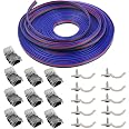 10 Connettori Per Strisce LED RGB 5050 Impermeabili 10mm + Cavo Prolunga 16.4Ft - Innesto Rapido Senza Saldatura, Adatti Per Filo 22AWG