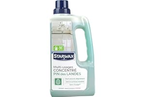 STARWAX - Nettoyant Fraîcheur Pin des Landes - Nettoie et Dégraisse les Sols et Surfaces Lavables - A Base d'Huiles Essentielles de Pin - Sans Rinçage* - Fabriqué en France - 1L - 200m² - Lot de 2
