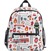 Toddler Backpack With Chest Strap – Fire Truck Design Kids Book Bag For School, Travel, Daypack - View #7