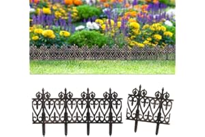 Deuba Rasenkante Kunststoff 3,80m UV-beständig Erdspieß wetterfest Beetumrandung Beeteinfassung Messing Optik Bronze Braun