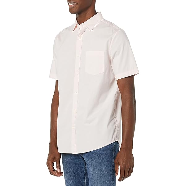 Chemise Homme PJ PAUL JONES - Coton Oxford à Manches Courtes - Coupe Décontractée H - Poche Poitrine