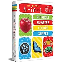 My First 4 in 1 Alphabet Numbers Colours Shapes: Padded Board Books