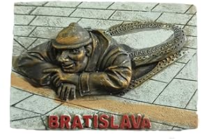 Wedare Magnet Souvenir Bratislava Eslovaquia Imán 3D para Nevera de Resina, Recuerdo de Viaje, Hecho a Mano, decoración del hogar y la Cocina Bratislava