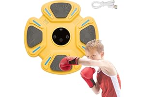 Vicyol S&D Máquina de Entrenamiento de Boxeo Musical. Equipo de Boxeo para Pared con LED, Luces al Ritmo de la Música, 3 Canciones Integradas. Maquina de Boxeo para Niños/Adultos (32x32cm)