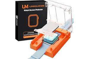 UniqueMe for Apple Watch Series 9/8/7 Screen Protector 41mm - 2 Pack [Strong Asorption] [Ceramic Film Not Glass] Bubble-Free Anti-Scratch HD Clear Cover Soft Film iWatch Easy Installation