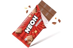 ‎NEOH NEOH Low Carb Keto Haselnuss-Schokolade | 1g Zucker, 106 kcal pro Portion | Die neue Alternative zu herkömmlichen Süßigkeiten | 1 x 55g