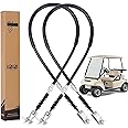 10L0L Golf Cart Brake Cable Set Stainless Steel Core Passenger and Driver Side for Club Car DS 1981-1999 G&E Golf Cart OEM# 1011125 1011403 1016761-01(42 Inch, 2PCS)