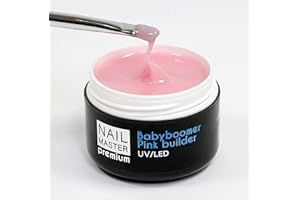 BEAUTY SPACE NAILS Nail Master Premium 30g, Babyboomer Pink Builder, Gel unghie UV/Led – Rosa latte soft Costruttore Modellante e Sigillante - Media viscosità, senza acidi