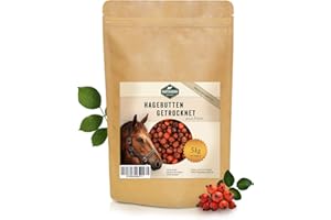 Martenbrown® Rosa canina secca per cavalli 5 kg intero - Vitamine per cavallo, frangetta e asini