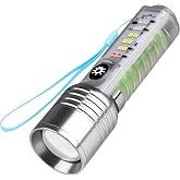 Telvesse &Ccedil;akarlı Ledli Şarjlı 9 UV Işıklı SOS Acil Durum Anahtarlık Mini El Feneri 130 l&uuml;men 3W 47740