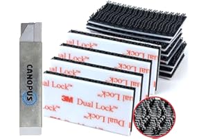 CANOPUS 3M Dual Lock SJ3550,16 PZ, 25,4mm x 50mm, Impermeable Almohadillas Autoadhesivas de fijación, Cinta de Cierre Autoadhesiva, Tiras para Colgar Cuadrostele