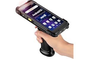 MUNBYN Android Barcode Scanner with Pistol Grip, Android 13, Wi-Fi 6 MUNBYN Mobile Computer Handheld Rugged PDA 5.5 Inch Data Terminal SE4710 Zebra Scanner 3+32GB Bluetooth GPS 1D 2D QR, 086P Pro