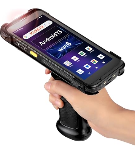 Scanner Code-barres MUNBYN AS01P Android 14 - Écran 6", Batterie 7000 MAh, Scan 1D/2D/QR - Robustesse Militaire MIL-STD
