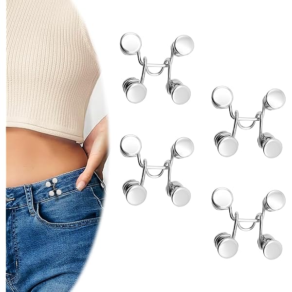 Épingles à boutons papillon pour jeans - Resserleur de taille - Boucle de taille amovible pour pantalon - Épingles à boutons papillon pour jeans - Épingles à boutons amovibles pour pantalon
