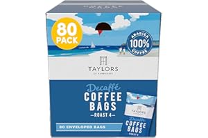 Taylors of Harrogate, Roast 4, Decaffe Coffee Bags, 80 Enveloped Bags (Pack of 1)