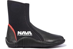 Nava Performance 5mm Neoprene Wetsuit Zipped Boots NAVABT02 - Black - Unisex -