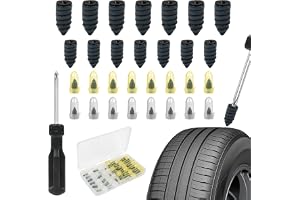 Adiwo vakuumdäckreparationsspik, 30 delar däckreparation med skruvmejsel Gummispikdäck spikdäckreparationsspik 2 storlekar Tu
