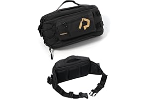 RIDEIRON Marsupio Uomo Donna Piccolo Sportivo Viaggio moto Alpinismo Addestramento Cani Nero