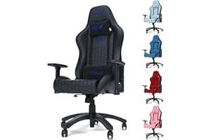 GT OMEGA | Pro Series Gen 2.0 | Gaming Chair Breathable Adjustable Reclining Computer Office Chair (PVC, Blue)