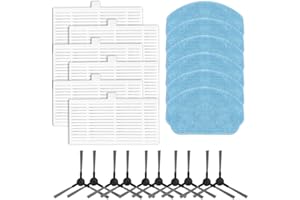 LVYXON Pièces de rechange pour aspirateur robot BR150/BR151 2 en 1, robot aspirateur avec filtres, tampons de serpillère, brosses latérales