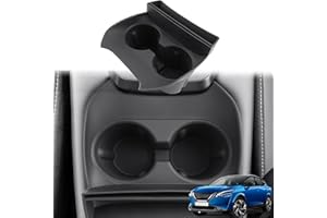 GAFAT Kompatybilny z Nissan Qashqai J12 e-Power 2022-2025 2026, pokrowiec na uchwyt na napoje, miękka guma TPE mata organizera na konsolę środkową, oryginalne trzypunktowe podparcie, antypoślizgowa