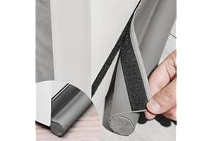 SALADOCY 96cm Anti Froid Bas de Porte Unilatéral avec Joint Auto Adhésif, Protection Contre Les Courants d’air et Le Bruit, Weather Stripping Door Seal Strip (Gris)