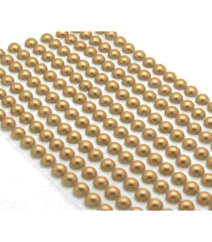 200 Perles Auto-adhésives 6mm, Belles Petites Perles Rondes