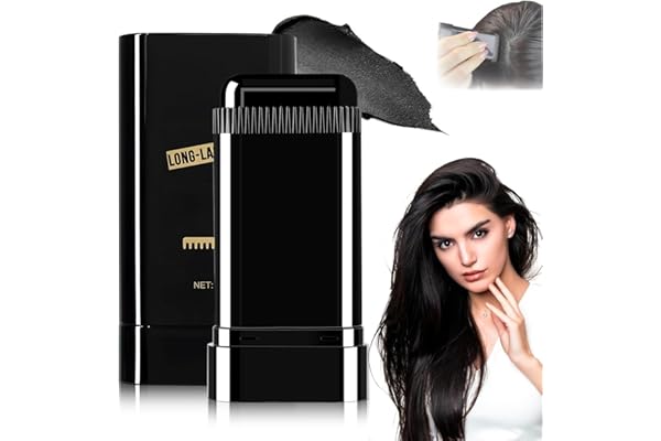 ZUPTIX New Hair Color Comb Stick, Waterproof and Sweat-Proof Instant Hair Dye Stick Grey Hair Coverage for Men & Women, Easy Application (BLACK