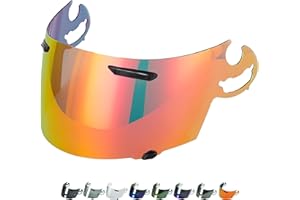 Everalo Visor Helmet Compatible with Arai Rx7 GP - Rebel - Chaser V - Axcess 2 - Axcess3 - Quantum ST - Quantum SR Pro - Vector 2 - Defiant - Corsair V - Screen UPS Type (Red)