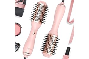 LANDOT One-Step Spazzola Asciugacapelli e Volumizzante: Plus 2.0 Salon Spazzola Ad Aria Calda - 4 in 1 Phon Ioni Spazzola Elettrica per Asciugare Lisciare e Volume Capelli