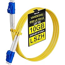 10Gtek Fiber Patch Cable - LC to LC OS2 10Gb/Gigabit Singlemode