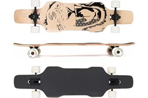 MAXOFIT IHR PARTNER FÜR SPORT UND FREIZEIT Maxofit Longboard dans différents Designs avec Planches en érable/Bambou de qualité supérieure pour débutants et confirmés