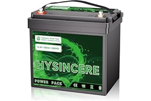 HYSINCERE LiFePO4 100Ah 12V Mini Batterie mit BMS und 4000-15000 Zyklen,1280Wh Lithiumbatterie für Wohnmobil,Camping,Solar Home Systeme, Boote