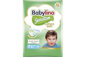 Babylino Sensitive Pieluchy Rozmiar 7, Bardzo duży Plus (15+kg), 14 szt