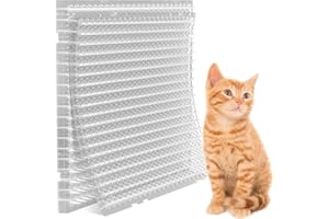 COLRID Alfombrilla Anti Gatos, Rejilla Antigatos 10 Unidades | Pinchos Disuasorios para Jardín y Balcón | Protección Duradera Interior/Exterior | PP Reciclado, Antideslizante 42 * 34cm (12, Transparente)