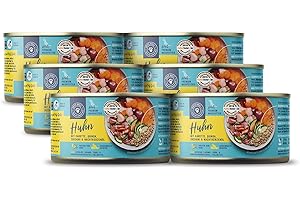 Pets Deli Nassfutter für Hunde mit Huhn, Karotte, Quinoa, Zucchini und Nachtkerzenöl ohne Zucker und Gluten 6 x 200g