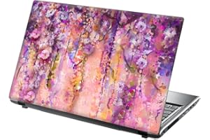 15.6 INCH TAYLORHE SKINS TaylorHe 15.6 inch 15 inch Laptop Skin Vinyl Decal with Colorful Patterns and Leather Effect Laminate MADE IN England Colourful Flowers