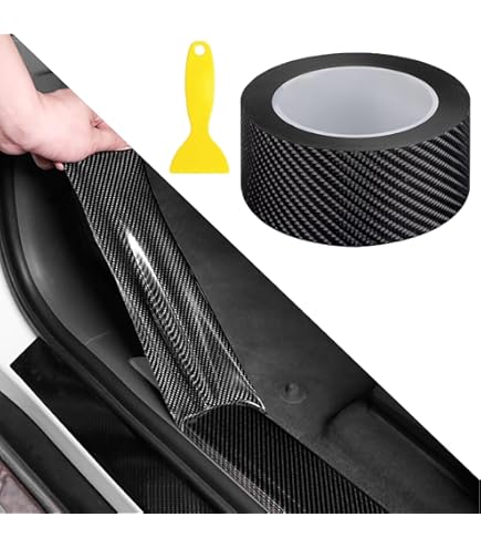 Nastro Adesivo In Fibra Di Carbonio Per Auto - Antigraffio, 7cm X 3m, Protezione Bordi - Foto 5