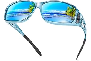 URUMQI Polarised Sunglasses Over Prescription Glasses for Men Women, Wrap Around Sun Shades for Driving Fishing, UV400 Protection