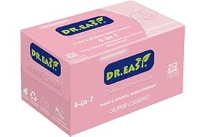 DR. EASY DR.EASY Feuilles d'assouplissant à base de plantes 252 carats pour le linge - Super soin - Parfumé à l'huile essentielle - Sans parfums artificiels - Sans colorants - Réduit l'électricité statique et