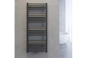 SONNI Handtuchheizkörper Handtuchtrockner Heizkörper Bad Mittelanschluss Handtuchwärmer Badheizkörper Anthrazit Gerade 50 * 120cm