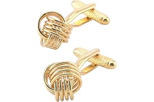 Jonwo Twist Knot Cufflinks in Gift Case Cuff Links for Men Lady Daily Shirt Buttons Business Wedding Gift Party Tuxedo Shirt Accessory