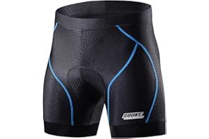 Souke Sports Men's Cycling Underwear 4D Padded Breathable Bike Undershort Shorts Anti-Slip Design