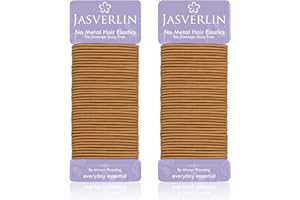 JASVERLIN Diademas de Nylon Marrón para Mujeres Niñas Elásticos para el Pelo de Belleza Finos y Medianos, Sujetador de Coleta Delgado Sin Enredos, Sin Daños 2mm 80 Piezas (Marrón Ceniza Claro)